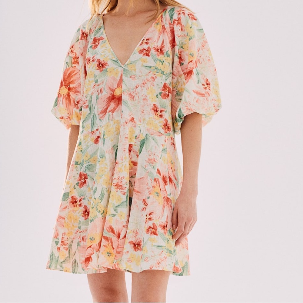 H&M Floral Dress - Red, Green, Yellow